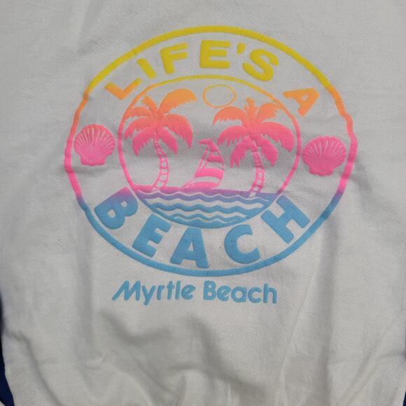 Vintage Myrtle Beach Sweatshirt Women M/L 20x20 Crop Boxy USA - Picture 10 of 11